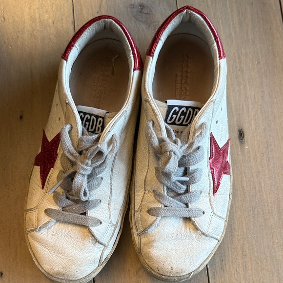 Golden Goose Kids Sneakers with Red Stars